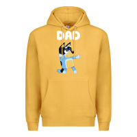 Mustard Bluey Dad Premium Hoodie - linhVisuals