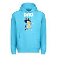 Ocean Blue Bluey Dad Premium Hoodie - linhVisuals