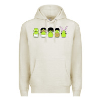 Oatmeal Heather newbobs burgers Premium Hoodie - linhVisuals