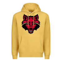 Antique Gold DEVIL - RED WOLVES FOOTBALL SOCCER STATE MEN Premium Hoodie - linhVisuals