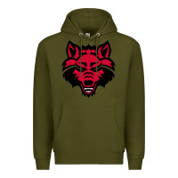 Army Green DEVIL - RED WOLVES FOOTBALL SOCCER STATE MEN Premium Hoodie - linhVisuals