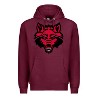 Burgundy DEVIL - RED WOLVES FOOTBALL SOCCER STATE MEN Premium Hoodie - linhVisuals