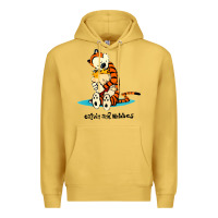 Antique Gold newcalvin and hobbes [tyellow] Premium Hoodie - linhVisuals