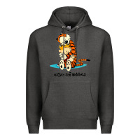 Charcoal Heather newcalvin and hobbes [tyellow] Premium Hoodie - linhVisuals