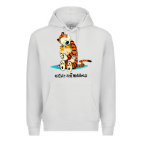 Dove Grey newcalvin and hobbes [tyellow] Premium Hoodie - linhVisuals