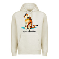 Oatmeal Heather newcalvin and hobbes [tyellow] Premium Hoodie - linhVisuals