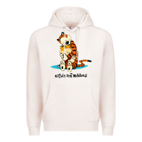 Pale Pink newcalvin and hobbes [tyellow] Premium Hoodie - linhVisuals