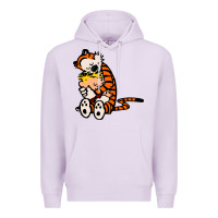 Lilac newcalvin and hobbes 04 Premium Hoodie - linhVisuals