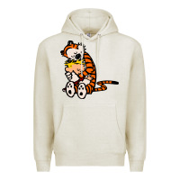Oatmeal Heather newcalvin and hobbes 04 Premium Hoodie - linhVisuals