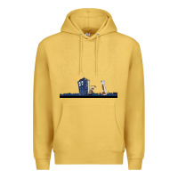 Antique Gold newcalvin and hobbes night star tardis Premium Hoodie - linhVisuals