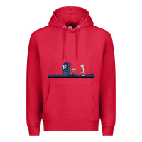 Cardinal newcalvin and hobbes night star tardis Premium Hoodie - linhVisuals
