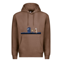 Chestnut newcalvin and hobbes night star tardis Premium Hoodie - linhVisuals