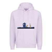 Lilac newcalvin and hobbes night star tardis Premium Hoodie - linhVisuals