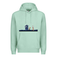 Seafoam newcalvin and hobbes night star tardis Premium Hoodie - linhVisuals