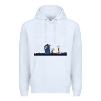 White newcalvin and hobbes night star tardis Premium Hoodie - linhVisuals