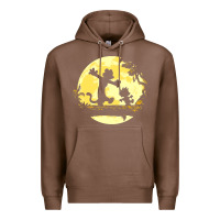 Chestnut newcalvin and hobbes no worries Premium Hoodie - linhVisuals