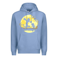 Colony Blue newcalvin and hobbes no worries Premium Hoodie - linhVisuals