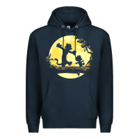 Navy newcalvin and hobbes no worries Premium Hoodie - linhVisuals