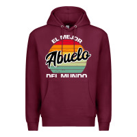 Burgundy el mejor abuelo del mundo grandfather sweatshirt Premium Hoodie - linhVisuals