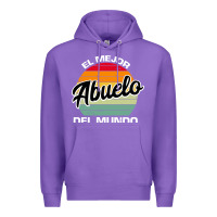 Purple el mejor abuelo del mundo grandfather sweatshirt Premium Hoodie - linhVisuals