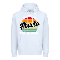 White el mejor abuelo del mundo grandfather sweatshirt Premium Hoodie - linhVisuals