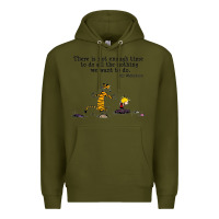 Army Green newcalvin and hobbes quote 10 Premium Hoodie - linhVisuals