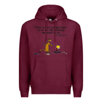 Burgundy newcalvin and hobbes quote 10 Premium Hoodie - linhVisuals