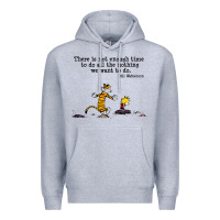 Heather Grey newcalvin and hobbes quote 10 Premium Hoodie - linhVisuals