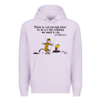 Lilac newcalvin and hobbes quote 10 Premium Hoodie - linhVisuals