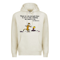 Oatmeal Heather newcalvin and hobbes quote 10 Premium Hoodie - linhVisuals