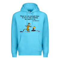 Ocean Blue newcalvin and hobbes quote 10 Premium Hoodie - linhVisuals
