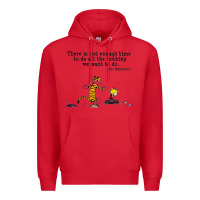 Red newcalvin and hobbes quote 10 Premium Hoodie - linhVisuals