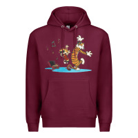 Burgundy newcalvin and hobbes sing 09 Premium Hoodie - linhVisuals