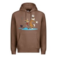 Chestnut newcalvin and hobbes sing 09 Premium Hoodie - linhVisuals