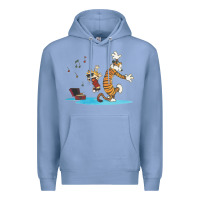 Colony Blue newcalvin and hobbes sing 09 Premium Hoodie - linhVisuals