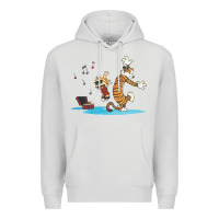 Dove Grey newcalvin and hobbes sing 09 Premium Hoodie - linhVisuals