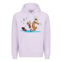 Lilac newcalvin and hobbes sing 09 Premium Hoodie - linhVisuals
