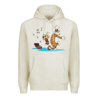 Oatmeal Heather newcalvin and hobbes sing 09 Premium Hoodie - linhVisuals