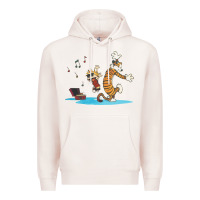 Pale Pink newcalvin and hobbes sing 09 Premium Hoodie - linhVisuals