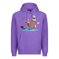 Purple newcalvin and hobbes sing 09 Premium Hoodie - linhVisuals