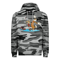 Slate Camo newcalvin and hobbes sing 09 Premium Hoodie - linhVisuals