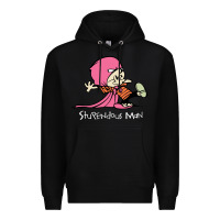 Black newcalvin and hobbes stupendous man Premium Hoodie - linhVisuals