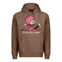 Chestnut newcalvin and hobbes stupendous man Premium Hoodie - linhVisuals