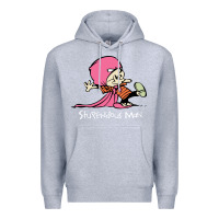 Heather Grey newcalvin and hobbes stupendous man Premium Hoodie - linhVisuals