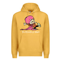 Mustard newcalvin and hobbes stupendous man Premium Hoodie - linhVisuals