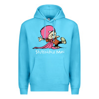 Ocean Blue newcalvin and hobbes stupendous man Premium Hoodie - linhVisuals