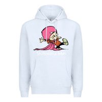 White newcalvin and hobbes stupendous man Premium Hoodie - linhVisuals