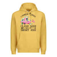 Antique Gold newcamper queen classy sassy and a bit smart assy Premium Hoodie - linhVisuals