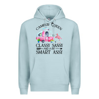 Blue Mist newcamper queen classy sassy and a bit smart assy Premium Hoodie - linhVisuals
