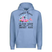 Colony Blue newcamper queen classy sassy and a bit smart assy Premium Hoodie - linhVisuals